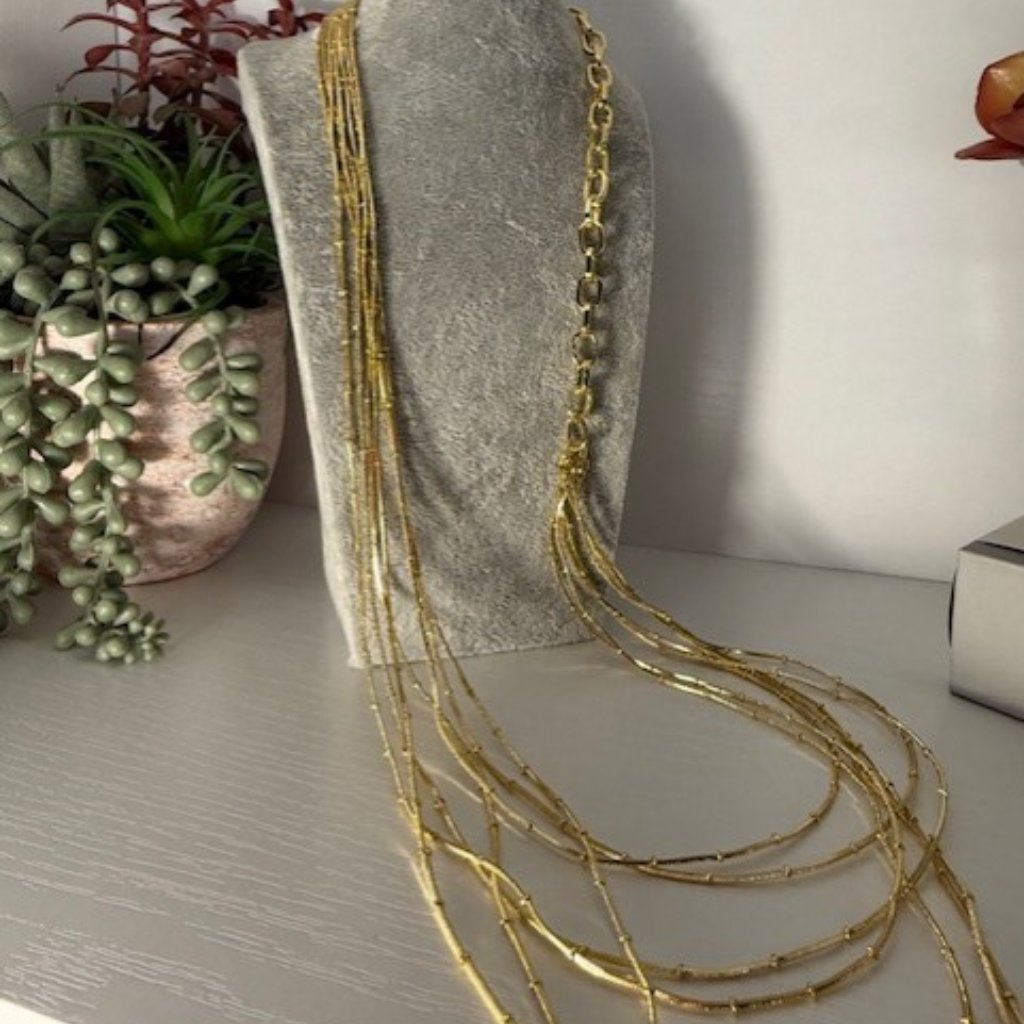 Park Lane "Blvd" Multi-Strand Gold Necklace